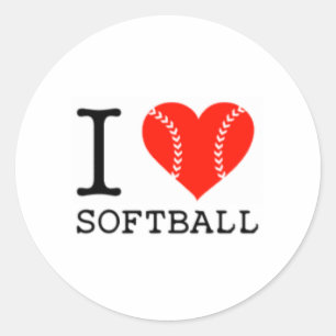 ik hou van softball STICKERS osc