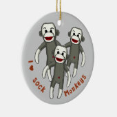 Ik hou van sokkenapen ornament (Rechts)
