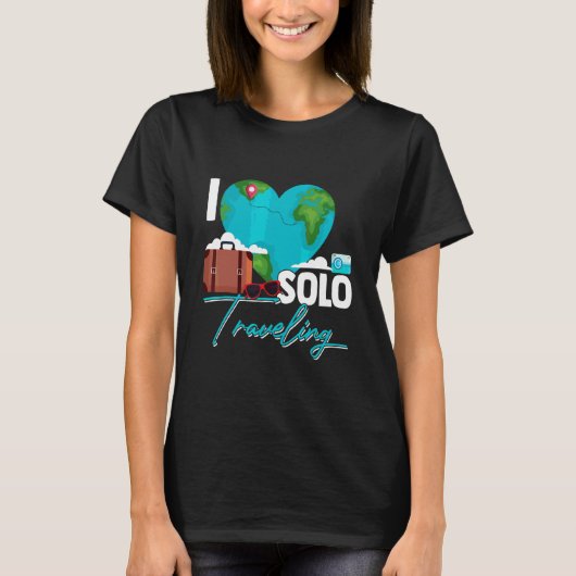 Ik hou van Solo Traveling T-shirt (Voorkant)