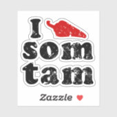 Ik hou van Som Tam ❤ Thai Isaan Food Sticker (Vel)