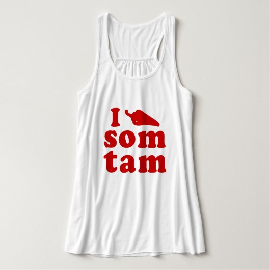 Ik hou van Som Tam ❤ Thai Isaan Food Tanktop (Design voorkant)
