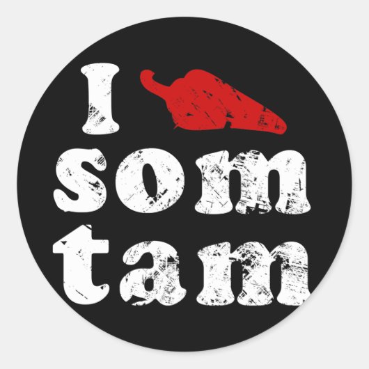 Ik hou van Som ❤ Thai Isaan Laos Ronde Sticker (Voorkant)