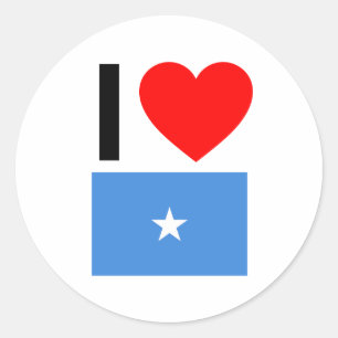 ik hou van somalië ronde sticker