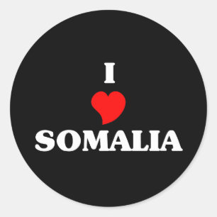 Ik hou van Somalië Ronde Sticker