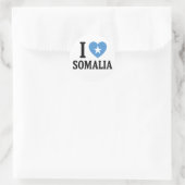 Ik hou van Somalië Ronde Sticker (Tas)