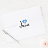 Ik hou van Somalië Ronde Sticker (Envelop)