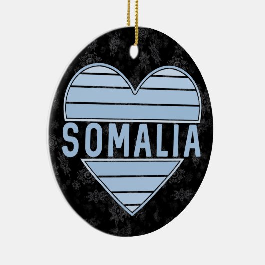 Ik hou van Somalië, Somalisch hart Keramisch Ornament (Rechts)
