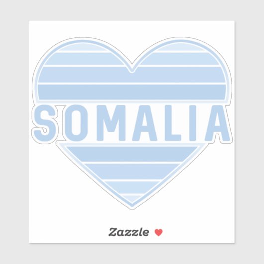 Ik hou van Somalië, Somalisch hart Sticker (Vel)