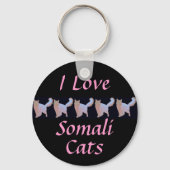 Ik hou van Somalische katten Sleutelhanger (Voorkant)