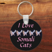 Ik hou van Somalische katten Sleutelhanger (Voorkant)
