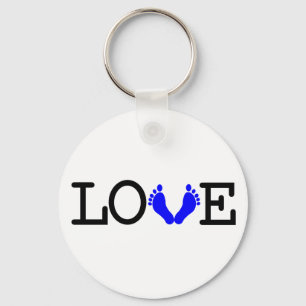 Ik hou van sommige baby's - blauw sleutelhanger