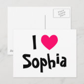 Ik hou van Sophia Briefkaart (Voorkant / Achterkant)