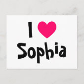 Ik hou van Sophia Briefkaart (Voorkant)