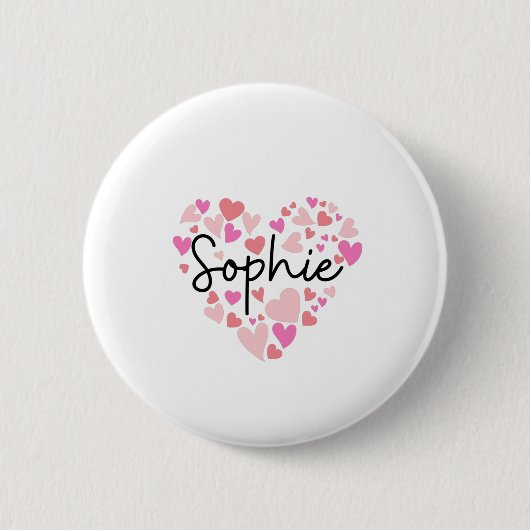 Ik hou van Sophie Ronde Button 5,7 Cm (Voorkant)