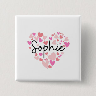 Ik hou van Sophie Vierkante Button 5,1 Cm