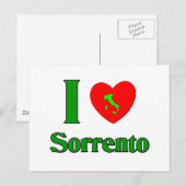 Ik hou van Sorrento Italië Briefkaart (Voorkant / Achterkant)