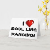 Ik hou van Soul Line Dancing! Kaart (Gele Bloem)