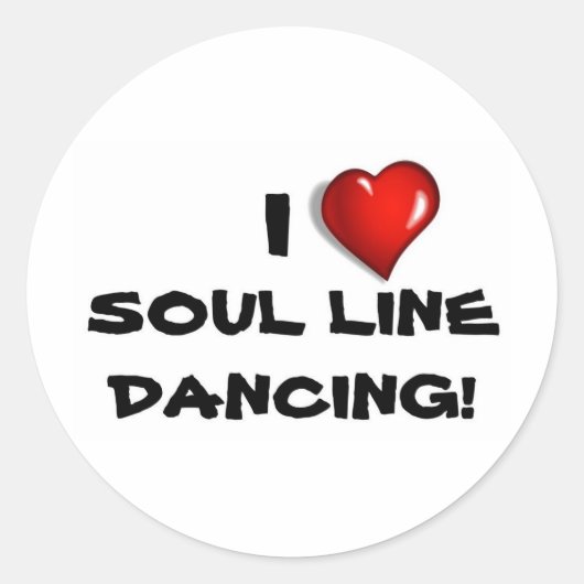 Ik hou van Soul Line Dancing! Ronde Sticker (Voorkant)