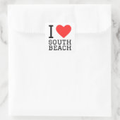 Ik hou van South Beach Vierkante Sticker (Tas)