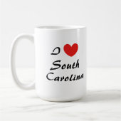 Ik hou van South Carolina Heart Typography Coffee  Koffiemok (Links)