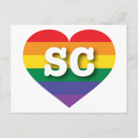 Ik hou van South Carolina Rainbow Heart