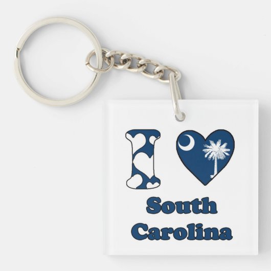 Ik hou van South Carolina Sleutelhanger (voorkant)