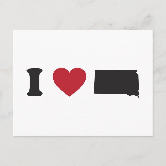 Ik hou van South Dakota Briefkaart (Voorkant)
