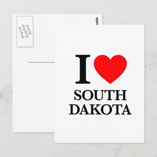 Ik hou van South Dakota Briefkaart (Voorkant / Achterkant)
