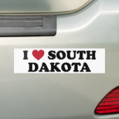 Ik hou van South Dakota Bumpersticker (Op auto)