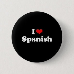 Ik hou van Spaans shirt Ronde Button 5,7 Cm