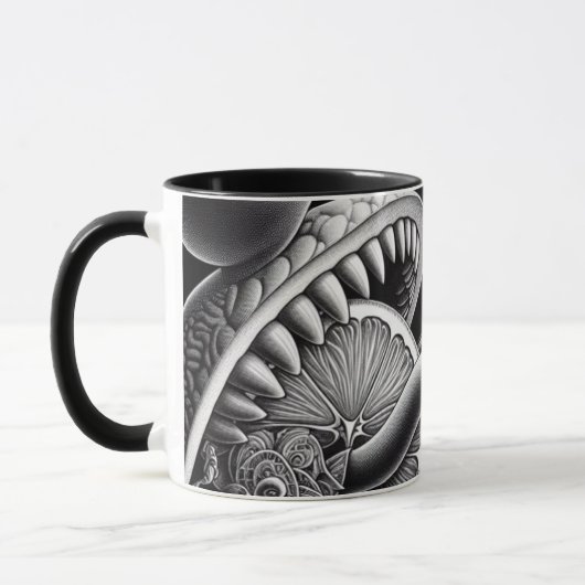 Ik hou van Space Oranje Mok (Links)