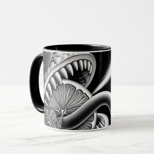 Ik hou van Space Oranje Mok (Voorkant links)