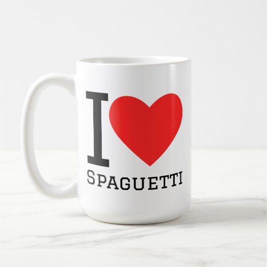 Ik hou van spaghetti koffiemok (Links)