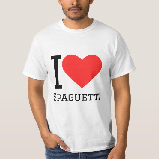 Ik hou van spaguetti t-shirt (Voorkant)
