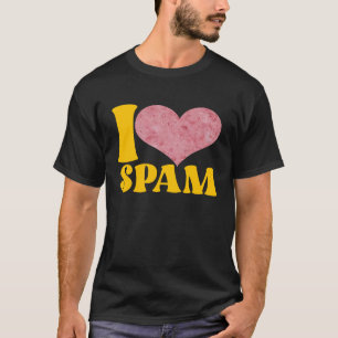 Ik hou van Spam Blik Geconserveerd Gekookt Varkens T-shirt