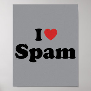 Ik hou van Spam Grappige Humor Retro Poster