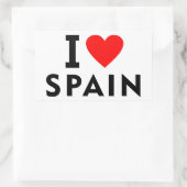Ik hou van Spanje als hartslagtoerisme Rechthoekige Sticker (Tas)