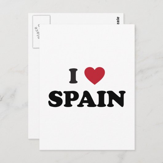 Ik hou van Spanje Briefkaart (Voorkant / Achterkant)