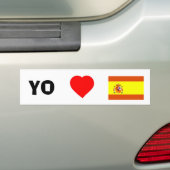 Ik hou van Spanje Bumpersticker (Op auto)