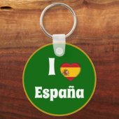 Ik hou van Spanje en Spaans hart - reizen/sport Sleutelhanger (Achterkant)