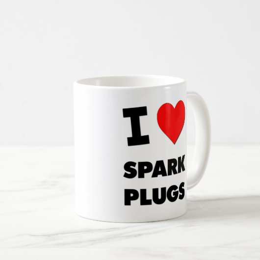 Ik hou van Spark Plugs Koffiemok (Voorkant rechts)