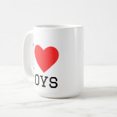 Ik hou van speelgoed koffiemok (Voorkant links)