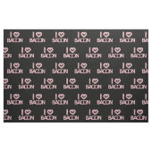 Ik hou van spek patroon stof (Fat Quarter)