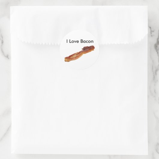 Ik hou van spek Sticker (Tas)