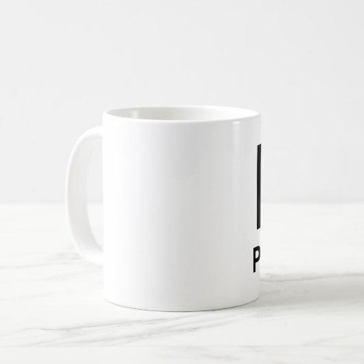 Ik hou van speldeprikken koffiemok (Voorkant links)