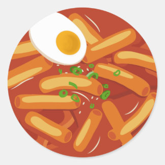 Ik hou van Spicy Tteokbokki Ronde Sticker