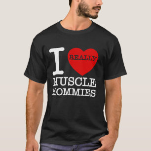Ik hou van spier mama's leuk hart spier moeder moe t-shirt