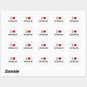 Ik hou van SPINAZIE ( eten ) Ronde Sticker (Vel)