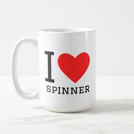 Ik hou van spinner koffiemok (Links)