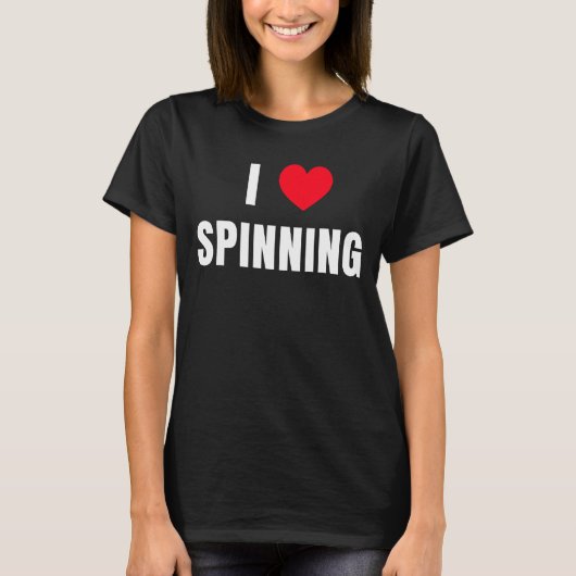 Ik hou van Spinning Class Indoor Cycling Workout S T-shirt (Voorkant)